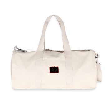 Bold "Question Everything" Philosophy Design - Recycled Canvas Sports Bag by Stanley/Stella - natural - Front