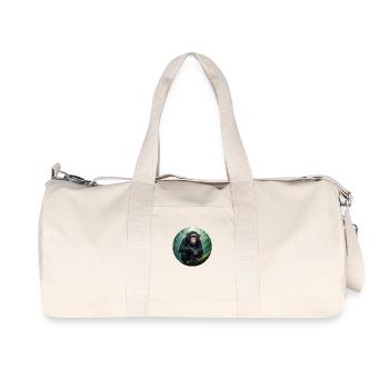 Chimpanzé sur une branche d’arbre - Sac de sport en toile recyclée Stanley/Stella - blanc naturel - Devant