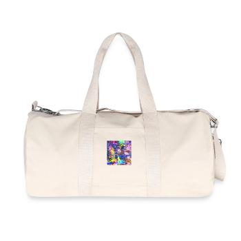 Ein Abstrakte buntes Fleckenbild - Recycelte Canvas-Sporttasche von Stanley/Stella - Naturweiß - Vorne