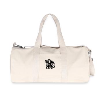 Schlauer Drache mit riesigen Flügeln Tattoo Style - Recycelte Canvas-Sporttasche von Stanley/Stella - Naturweiß - Vorne