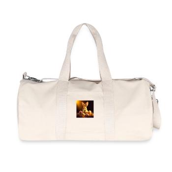 Hasenglück Reloaded - Recycelte Canvas-Sporttasche von Stanley/Stella - Naturweiß - Vorne