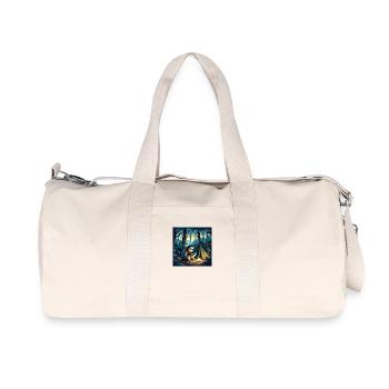 Camping vagabond paresseux - Sac de sport en toile recyclée Stanley/Stella - blanc naturel - Devant