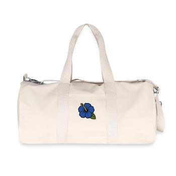 Fleur d’hibiscus - Sac de sport en toile recyclée Stanley/Stella - blanc naturel - Devant