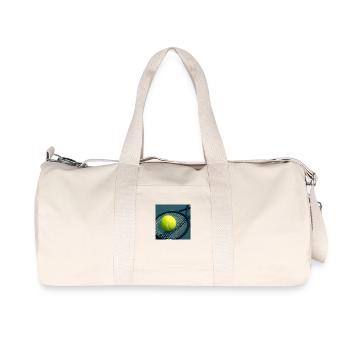 Sports - Tennis, raquette et balle - Sac de sport en toile recyclée Stanley/Stella - blanc naturel - Devant
