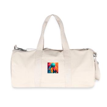Artistic Geometric Patterns: Bold Modern Design - Recycled Canvas Sports Bag by Stanley/Stella - natural - Front