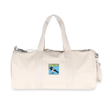 Elster Cartoon - Verwitterte Optik - Recycelte Canvas-Sporttasche von Stanley/Stella - Naturweiß - Vorne