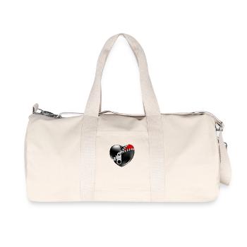 Smiley Heart - Sac de sport en toile recyclée Stanley/Stella - blanc naturel - Devant
