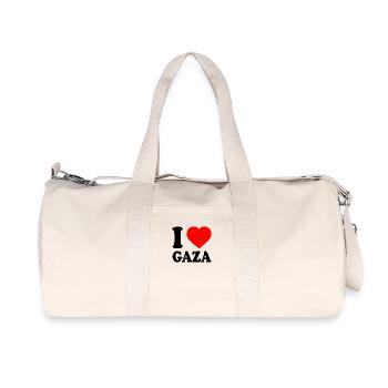 I love gaza - Sac de sport en toile recyclée Stanley/Stella - blanc naturel - Devant