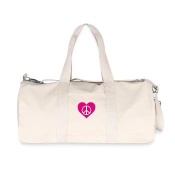 Peace Love Design – For Positive Vibes - Recycled Canvas Sports Bag by Stanley/Stella - natural - Front