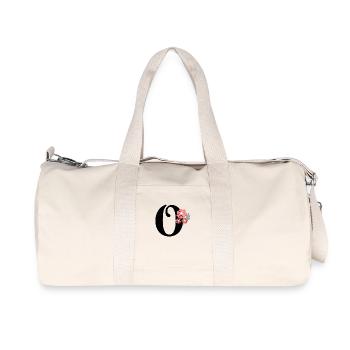 Letter o minimalist flowers - Recycled Canvas Sports Bag by Stanley/Stella - natural - Front