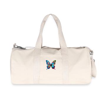 Colorful Butterfly Nature Inspired Summer Vibes - Recycled Canvas Sports Bag by Stanley/Stella - natural - Front