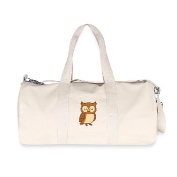 Eule - Recycelte Canvas-Sporttasche von Stanley/Stella - Naturweiß - Vorne