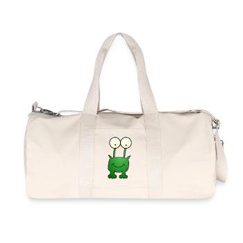 dessin animé grenouille - Sac de sport en toile recyclée Stanley/Stella - blanc naturel - Devant
