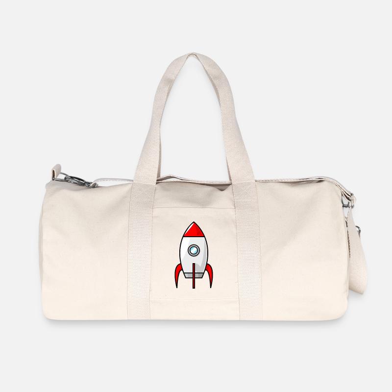 rakete rocket space shuttle ufo raumschiff mond - Recycelte Canvas-Sporttasche von Stanley/Stella - Naturweiß