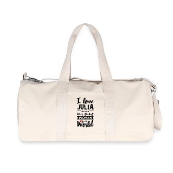 Liebe Beste Frau - I Love Julia - Recycelte Canvas-Sporttasche von Stanley/Stella - Naturweiß - Vorne