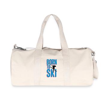 Born to Ski - Recycled Canvas Sports Bag by Stanley/Stella - natural - Front