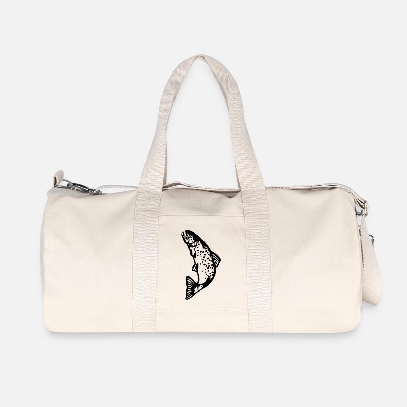 forelle - Recycelte Canvas-Sporttasche von Stanley/Stella - Naturweiß