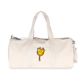 Smiley Giraffe - Recycelte Canvas-Sporttasche von Stanley/Stella - Naturweiß - Vorne