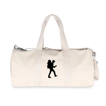 Backpacker silhouette - Recycled Canvas Sports Bag by Stanley/Stella - natural - Front