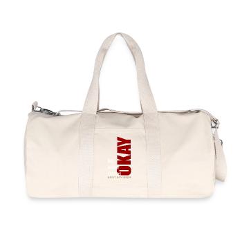 NICHT NÜCHTERN einnehmen Okay erst ein Bier - Recycelte Canvas-Sporttasche von Stanley/Stella - Naturweiß - Vorne