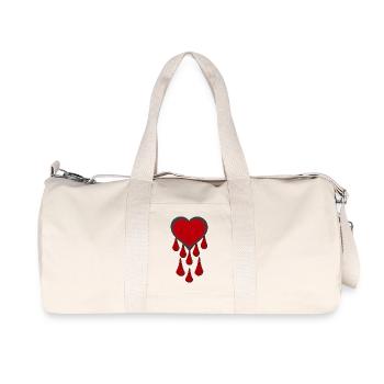 goth, herzen, dripping, blop, für mama - Recycelte Canvas-Sporttasche von Stanley/Stella - Naturweiß - Vorne