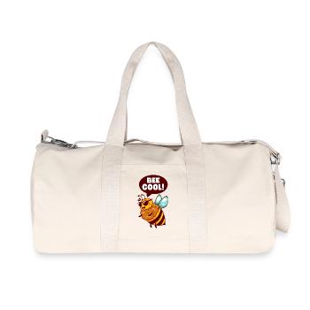 Bee cool - Lustige Biene - Recycelte Canvas-Sporttasche von Stanley/Stella - Naturweiß - Vorne