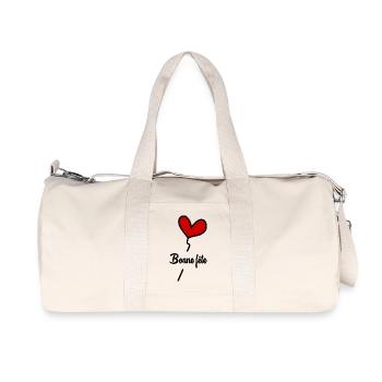 BONNE FÊTE MAMAN. MAMAN. FÊTE DES MÈRES - Sac de sport en toile recyclée Stanley/Stella - blanc naturel - Devant