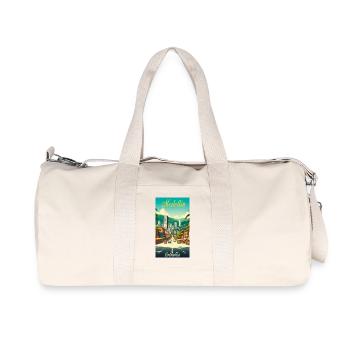 Medellin Columbia Retro Classic Design - Recycled Canvas Sports Bag by Stanley/Stella - natural - Front