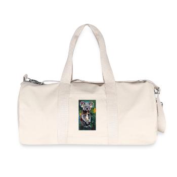 Koala Art Comic Kunst Wildlife - Recycled Canvas Sports Bag by Stanley/Stella - natural - Front