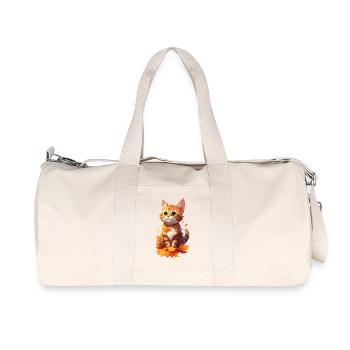 Cat in autumn - Recycled Canvas Sports Bag by Stanley/Stella - natural - Front
