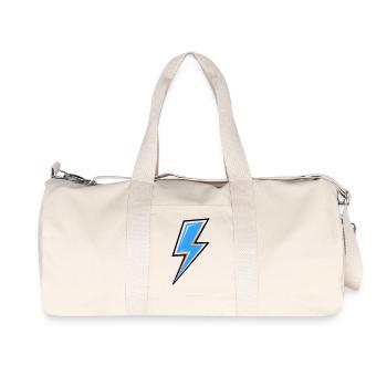 Blue Ray with Orange Border - Recycled Canvas Sports Bag by Stanley/Stella - natural - Front