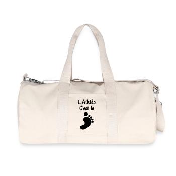 Aïkido - Art Martial - Aïkidoka - Sac de sport en toile recyclée Stanley/Stella - blanc naturel - Devant