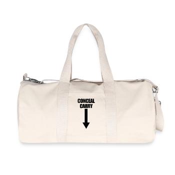 Funny Jokes About Concealed Carrying Weapons - Recycled Canvas Sports Bag by Stanley/Stella - natural - Front