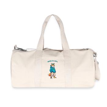 Renard occasionnel - Sac de sport en toile recyclée Stanley/Stella - blanc naturel - Devant