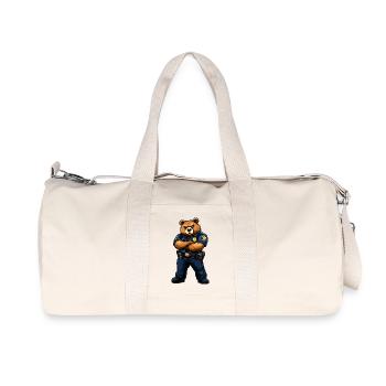 Police des Ours - Ours brun - Sac de sport en toile recyclée Stanley/Stella - blanc naturel - Devant
