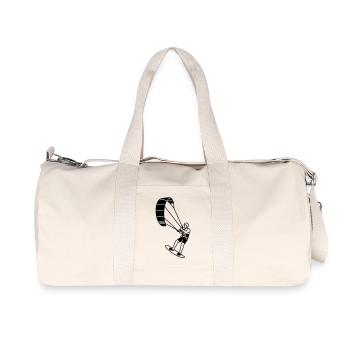 kite surfer - Recycled Canvas Sports Bag by Stanley/Stella - natural - Front