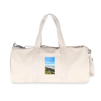 Coastal rocks in the blue sky - Recycled Canvas Sports Bag by Stanley/Stella - natural - Front