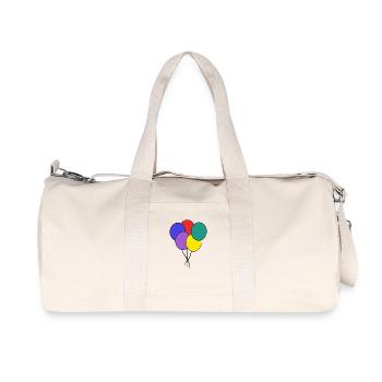 ANNIVERSARY. HAPPY BIRTHDAY. HAPPY BIRTHDAY. - Recycled Canvas Sports Bag by Stanley/Stella - natural - Front