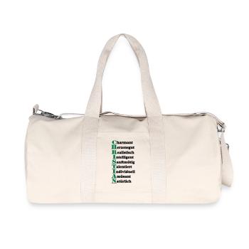 Christian Vorname,Namensschild,Name,Fun Shirt (25) - Recycelte Canvas-Sporttasche von Stanley/Stella - Naturweiß - Vorne