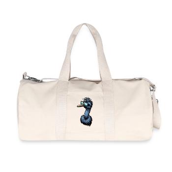 Emu & Ostrich with Cool Sunglasses - Recycled Canvas Sports Bag by Stanley/Stella - natural - Front