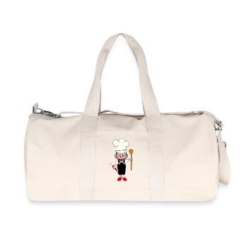 Monkey Monkey Cooking Amateur Chef Host - Recycled Canvas Sports Bag by Stanley/Stella - natural - Front