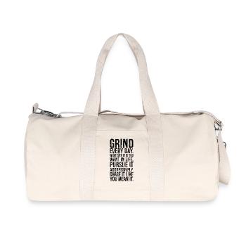 fais chaque jour ce que tu veux dans la vie - Sac de sport en toile recyclée Stanley/Stella - blanc naturel - Devant