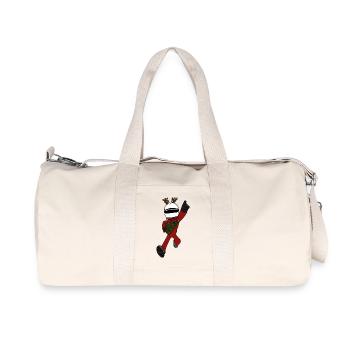 Rennfahrer Weihnachten  - Recycelte Canvas-Sporttasche von Stanley/Stella - Naturweiß - Vorne