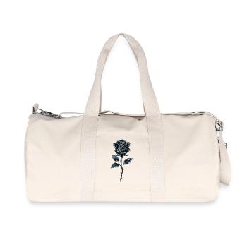 Rose bleu métallique - Sac de sport en toile recyclée Stanley/Stella - blanc naturel - Devant