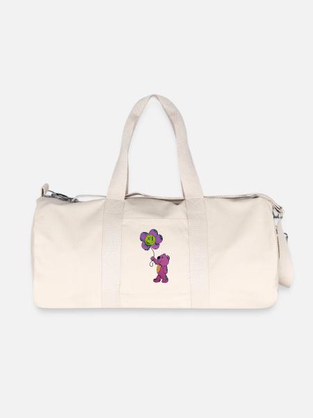 Pink Blütenfreund Panda - Recycelte Canvas-Sporttasche von Stanley/Stella - Naturweiß