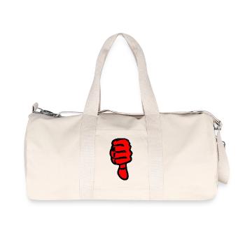 Red Black Abstract Graphic Thumb - Recycled Canvas Sports Bag by Stanley/Stella - natural - Front