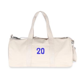 20. 20 ANS. 20e ANNIVERSAIRE. ANNIVERSAIRE 20 ANS. - Sac de sport en toile recyclée Stanley/Stella - blanc naturel - Devant