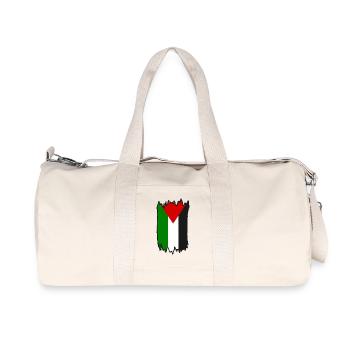 Free palestine - Sac de sport en toile recyclée Stanley/Stella - blanc naturel - Devant
