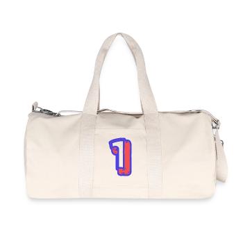 1. 1 JAHR. 1. JAHRESTAG. 1 JAHR GEBURTSTAG - Recycelte Canvas-Sporttasche von Stanley/Stella - Naturweiß - Vorne