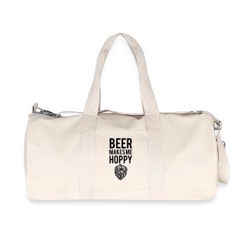 Beer makes me Hoppy - Recycelte Canvas-Sporttasche von Stanley/Stella - Naturweiß - Vorne